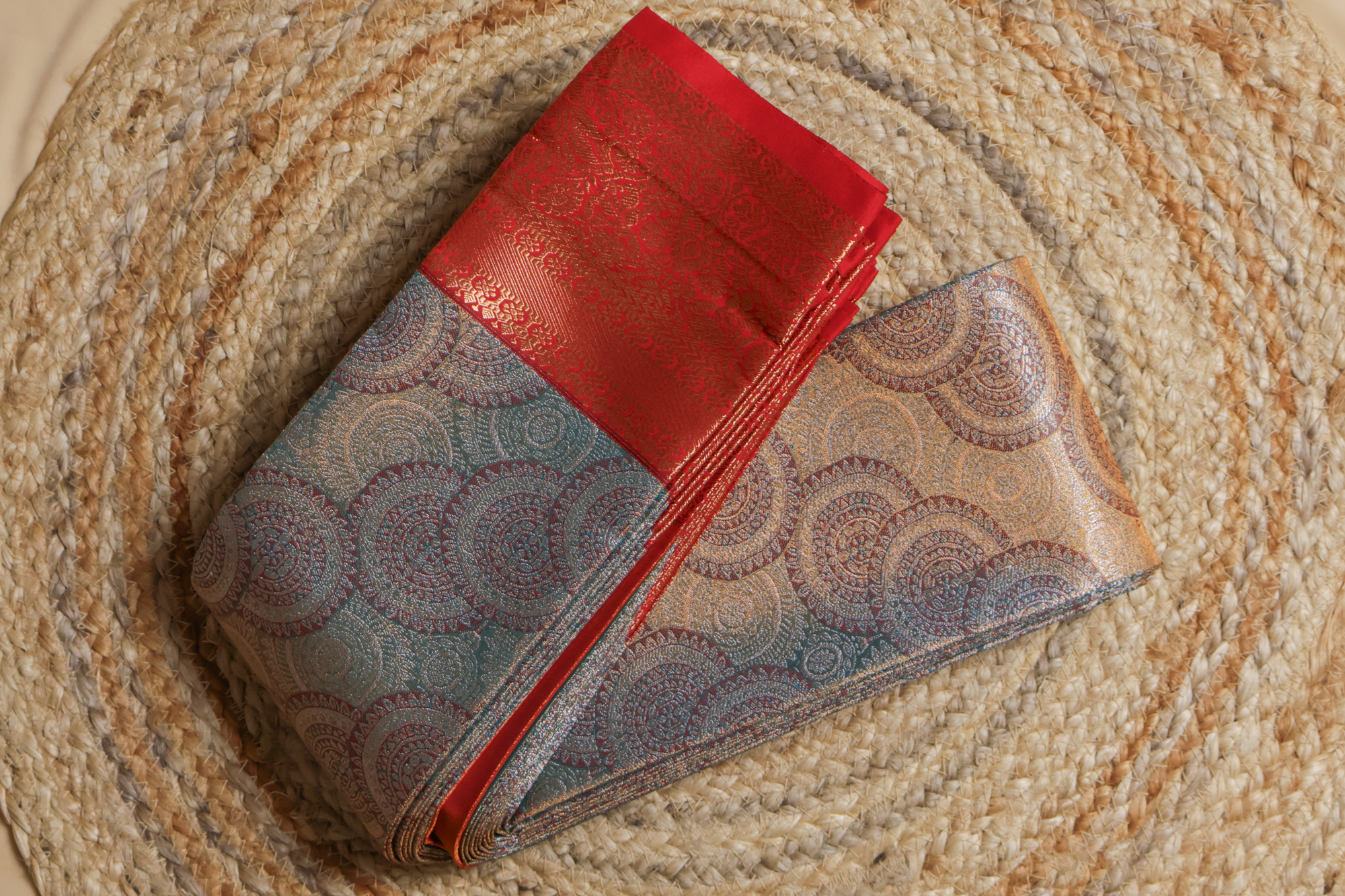 Regal Pastel Tissue Semi Silk Saree