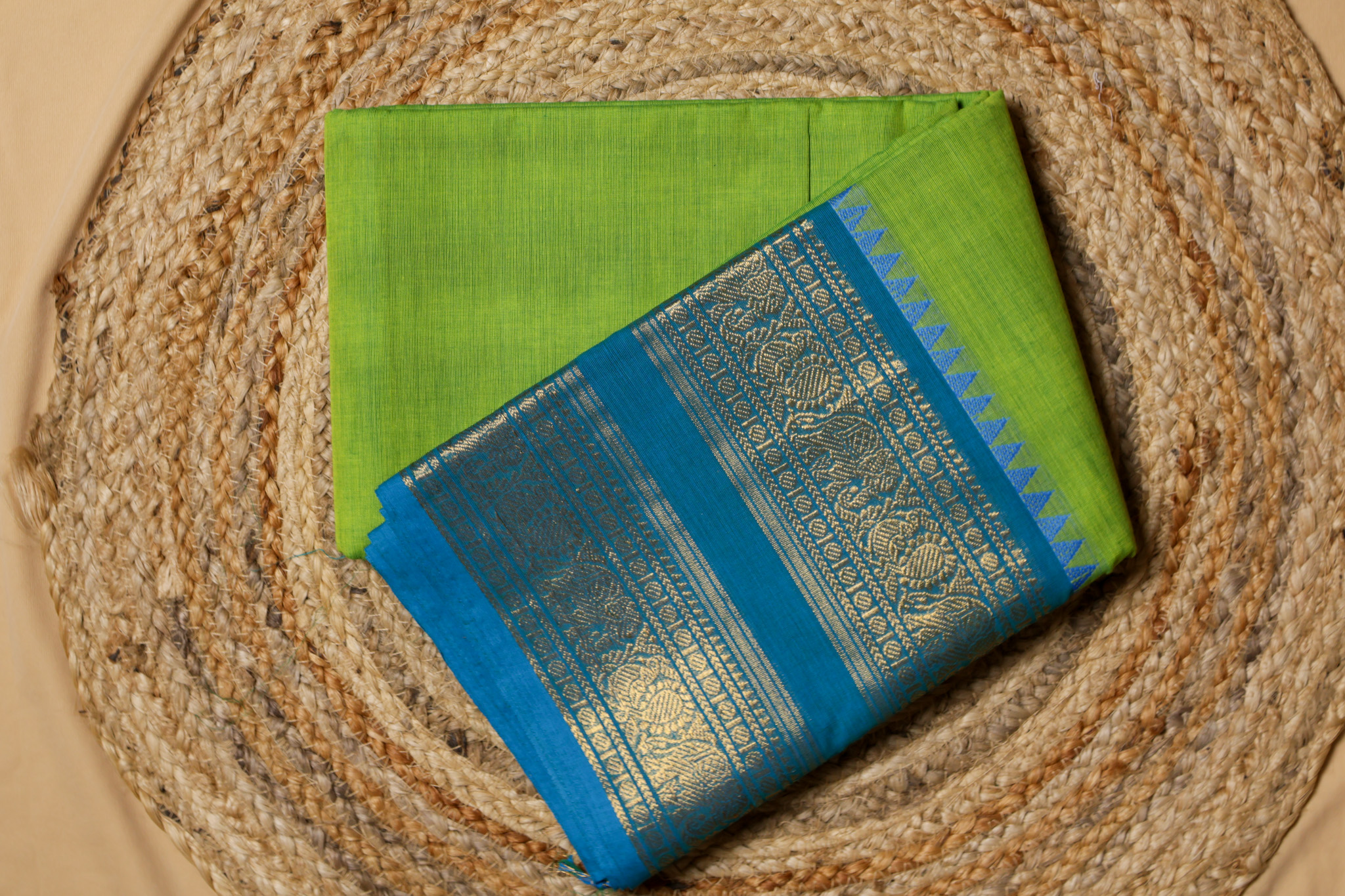 Peacock Blue & Lime Green
