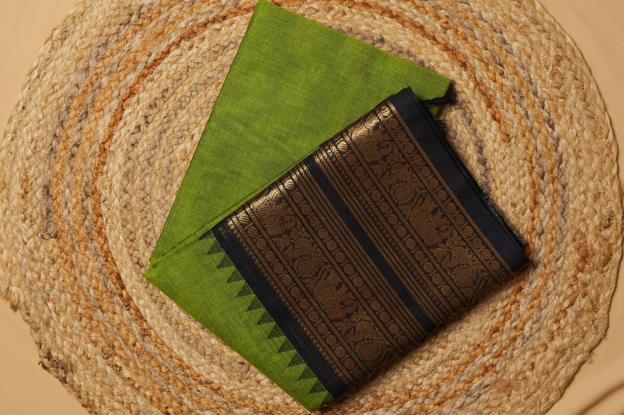 Classic Green Kanchi Cotton Saree