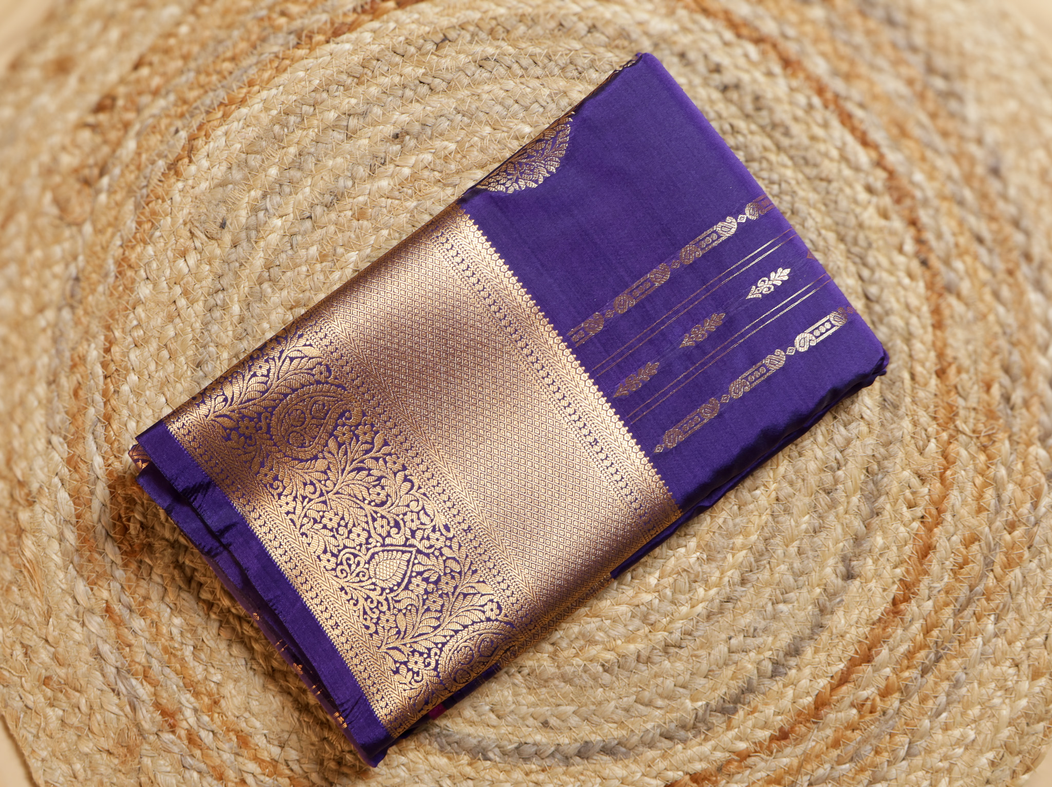 Royal Purple with Gold Zari